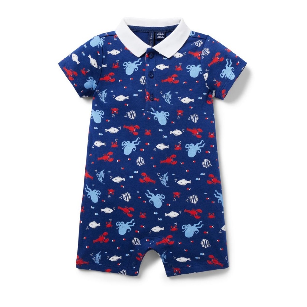 Janie and Jack Baby Boy's Sea Animal Romper